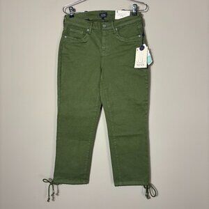 NYDJ Olive Green Drawcord Hem Capri Jeans - Size 4
